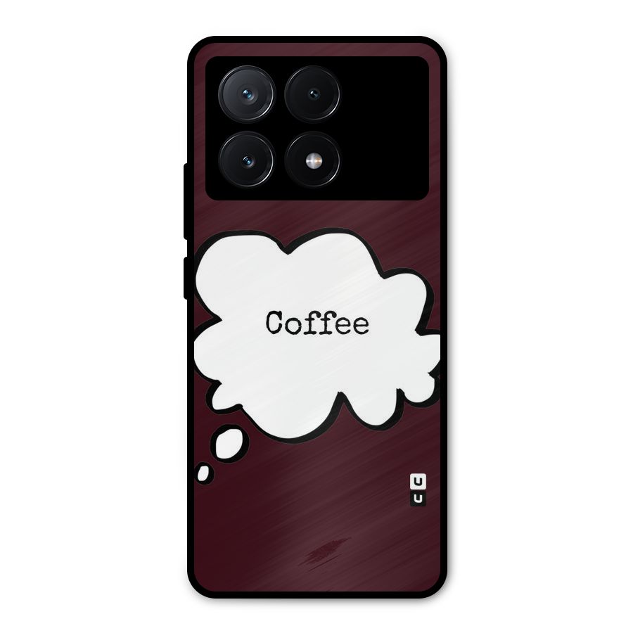 Coffee Bubble Metal Back Case for Poco X6 Pro