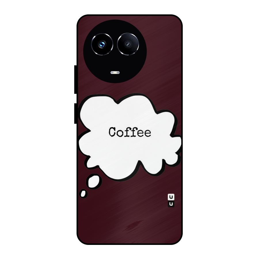 Coffee Bubble Metal Back Case for Realme 11X
