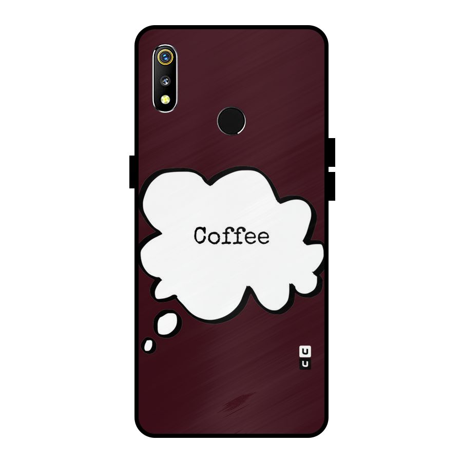 Coffee Bubble Metal Back Case for Realme 3