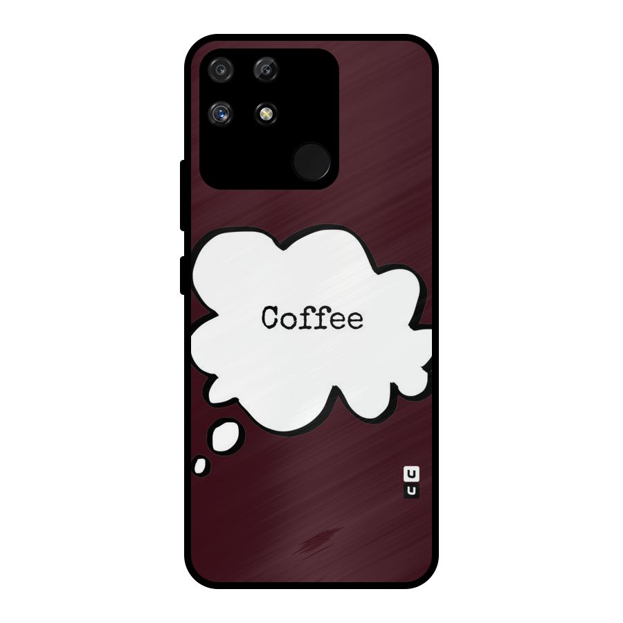 Coffee Bubble Metal Back Case for Realme Narzo 50A