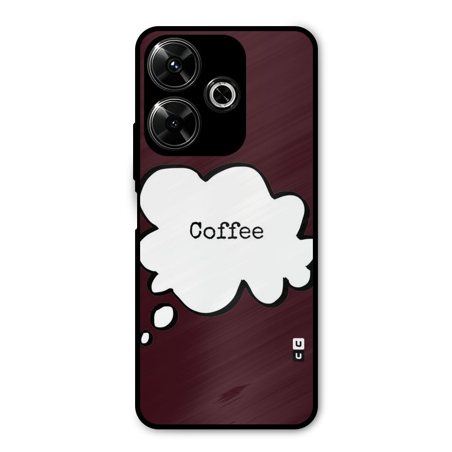 Coffee Bubble Metal Back Case for Redmi 13 5G