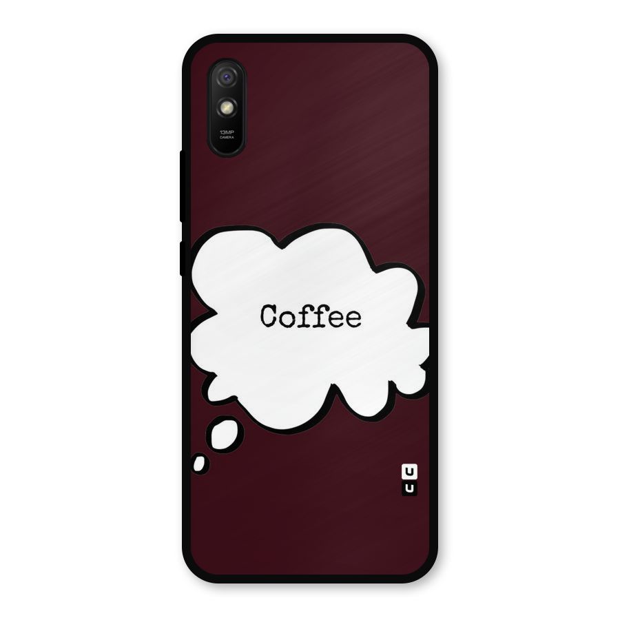 Coffee Bubble Metal Back Case for Redmi 9a