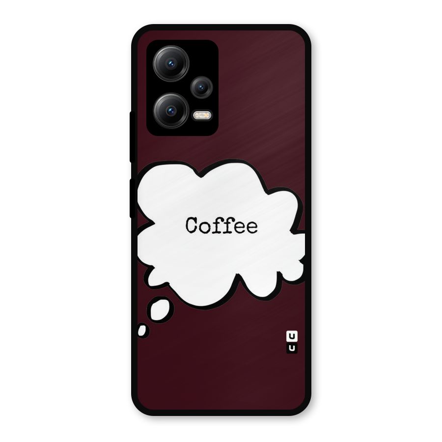 Coffee Bubble Metal Back Case for Redmi Note 12 5G