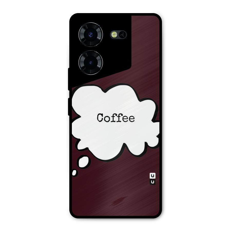 Coffee Bubble Metal Back Case for Tecno Pova 5 Pro 5G