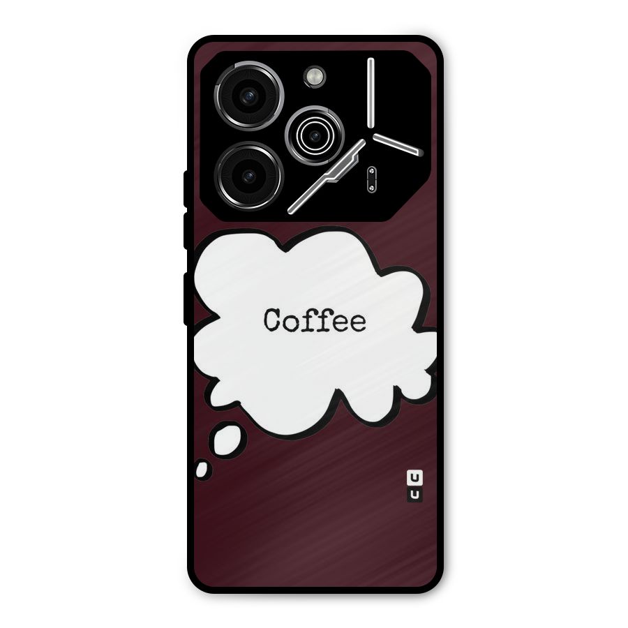 Coffee Bubble Metal Back Case for Tecno Pova 6 Pro