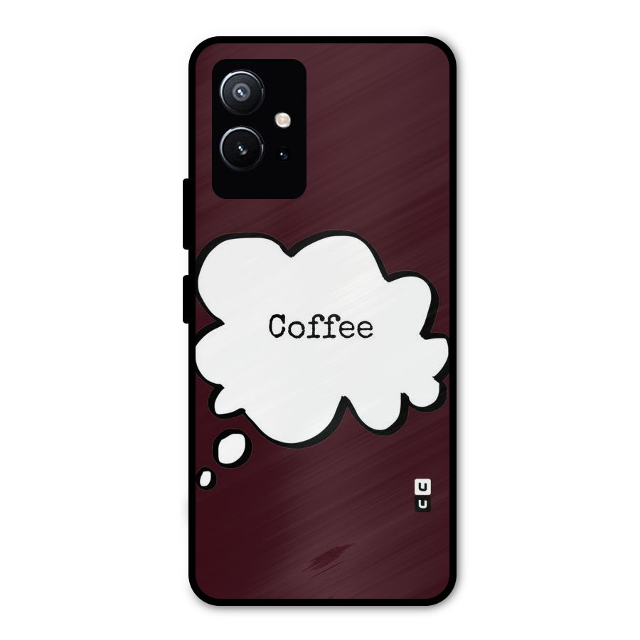 Coffee Bubble Metal Back Case for Vivo T1 5G