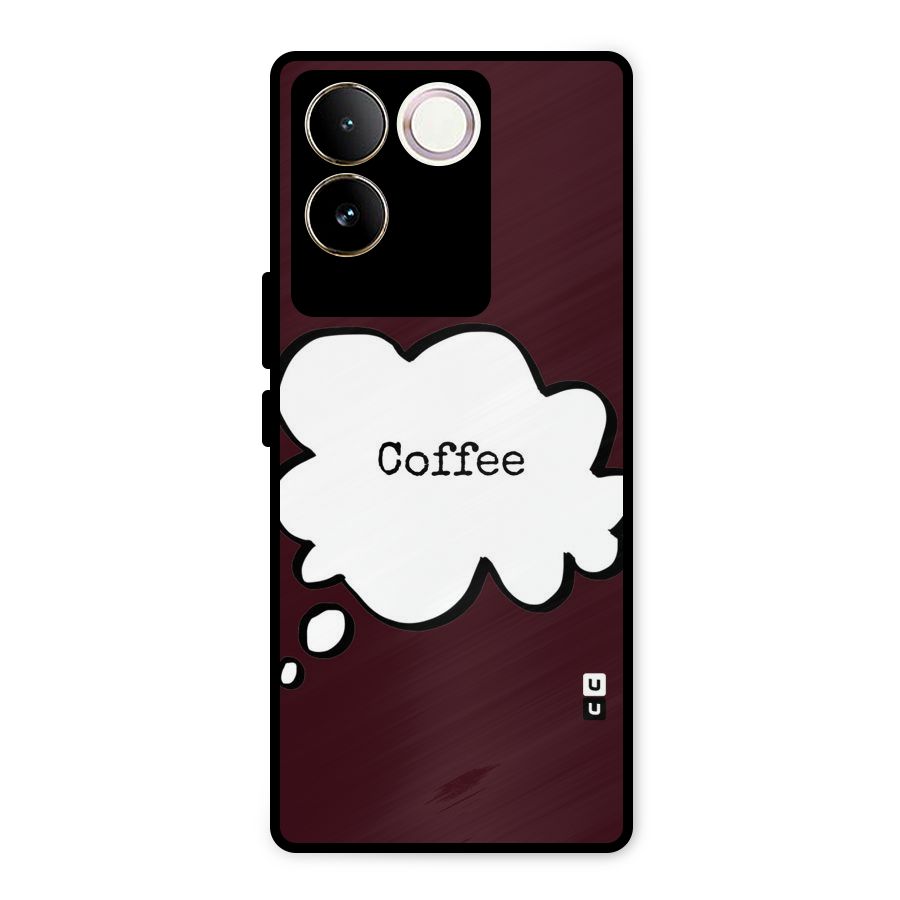 Coffee Bubble Metal Back Case for Vivo T2 Pro