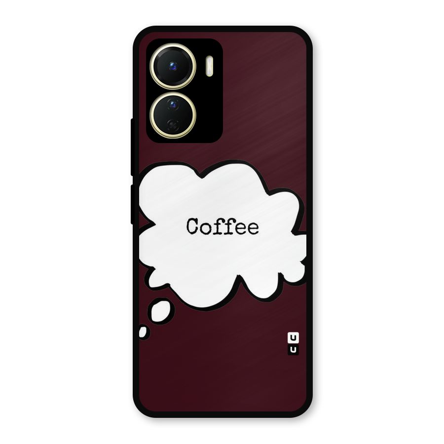 Coffee Bubble Metal Back Case for Vivo T2x