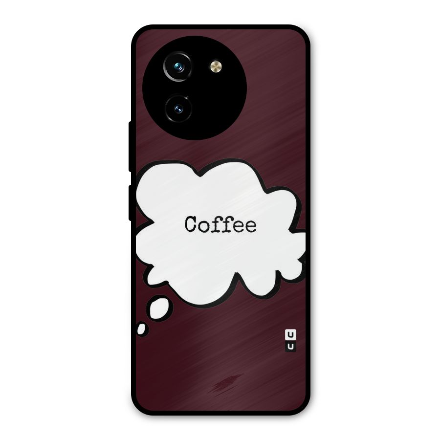 Coffee Bubble Metal Back Case for Vivo T3x