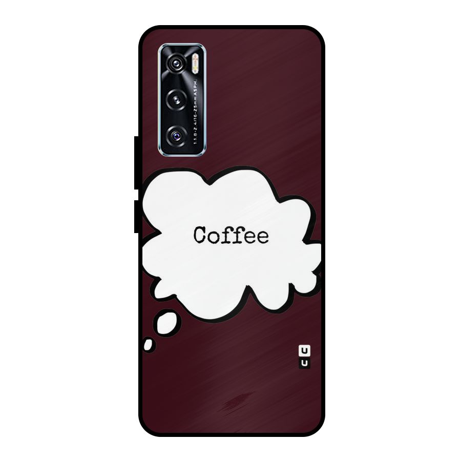 Coffee Bubble Metal Back Case for Vivo V20 SE