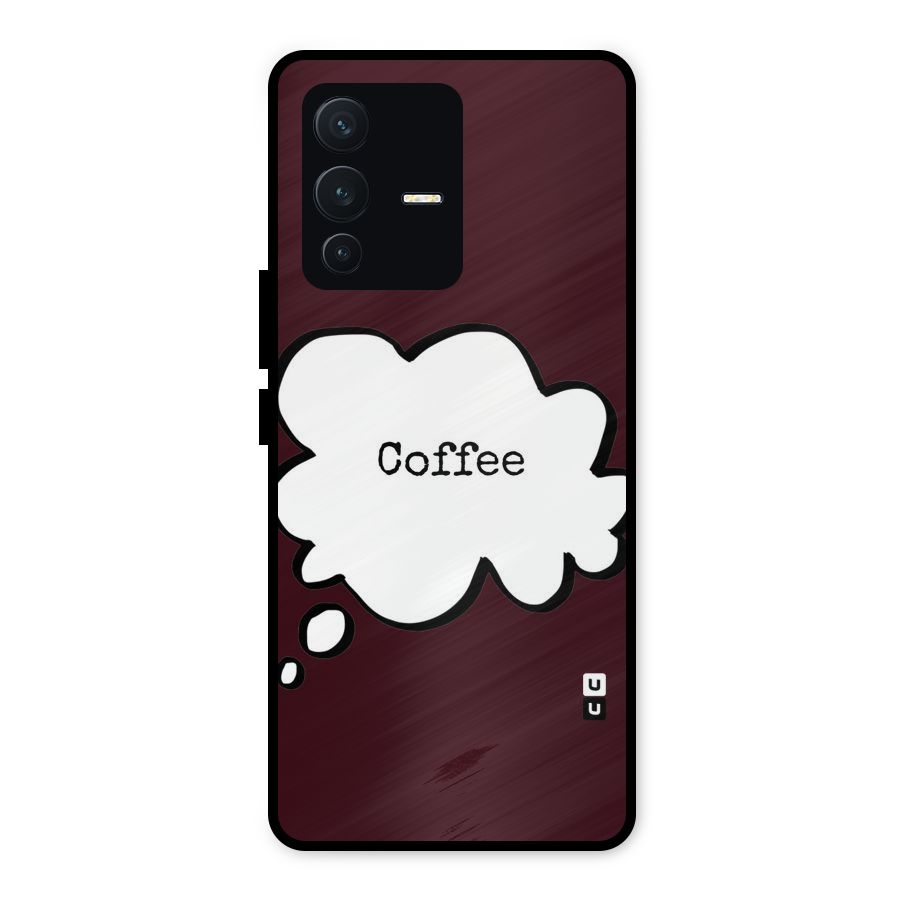 Coffee Bubble Metal Back Case for Vivo V23 5G