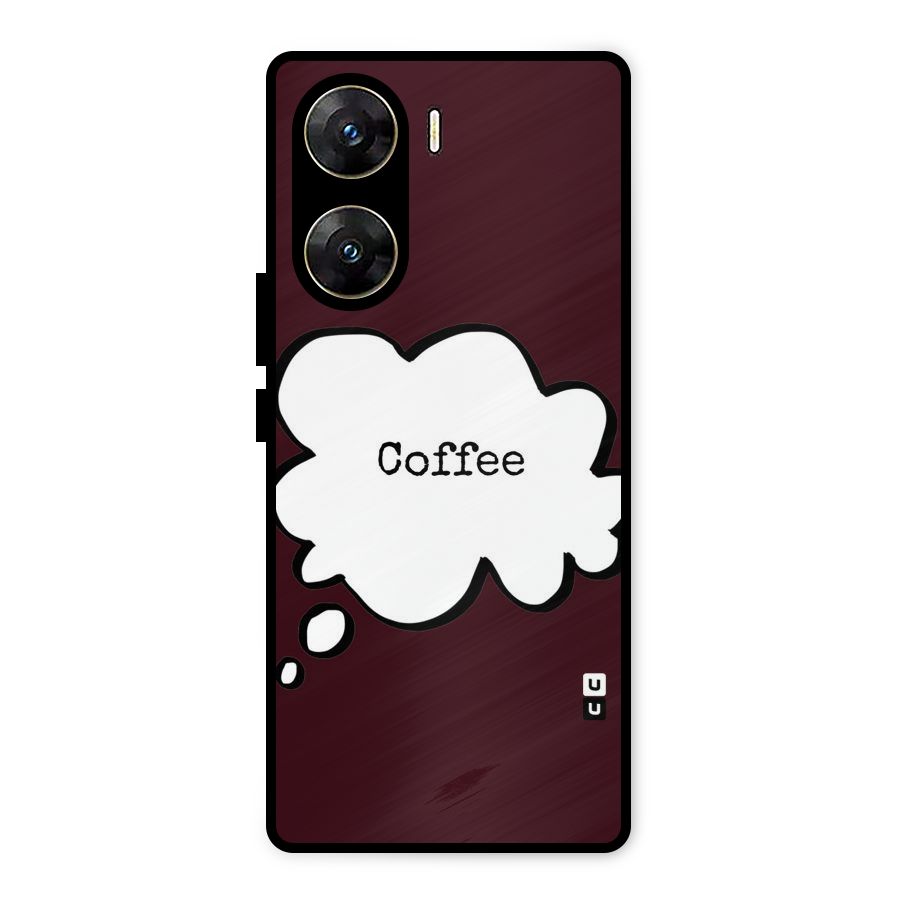 Coffee Bubble Metal Back Case for Vivo V29e