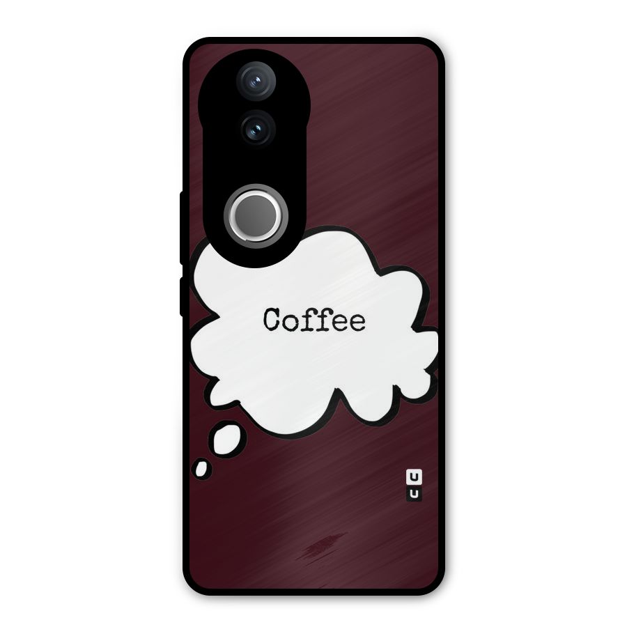 Coffee Bubble Metal Back Case for Vivo V50e