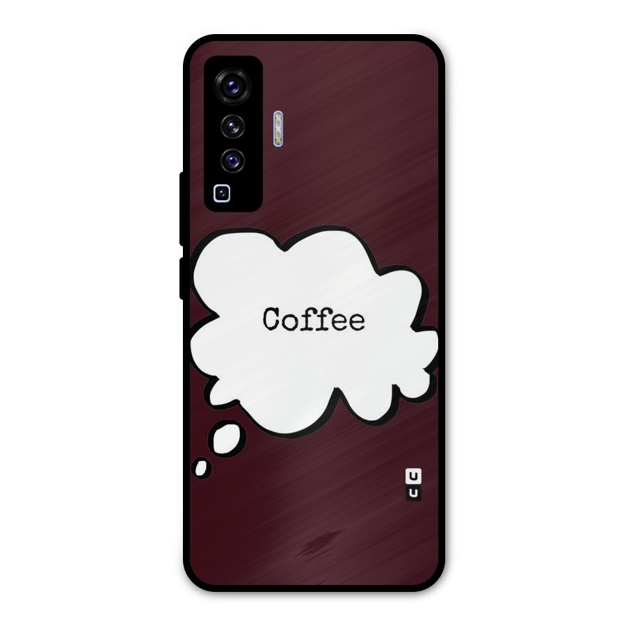Coffee Bubble Metal Back Case for Vivo X50