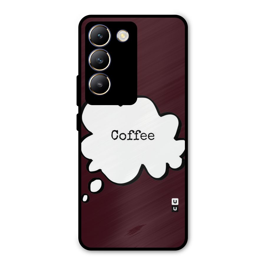 Coffee Bubble Metal Back Case for Vivo Y200e