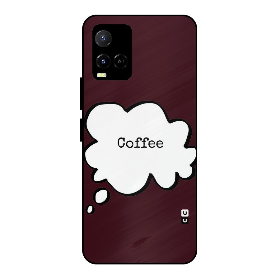 Coffee Bubble Metal Back Case for Vivo Y21A