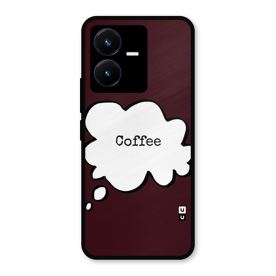 Coffee Bubble Metal Back Case for Vivo Y22
