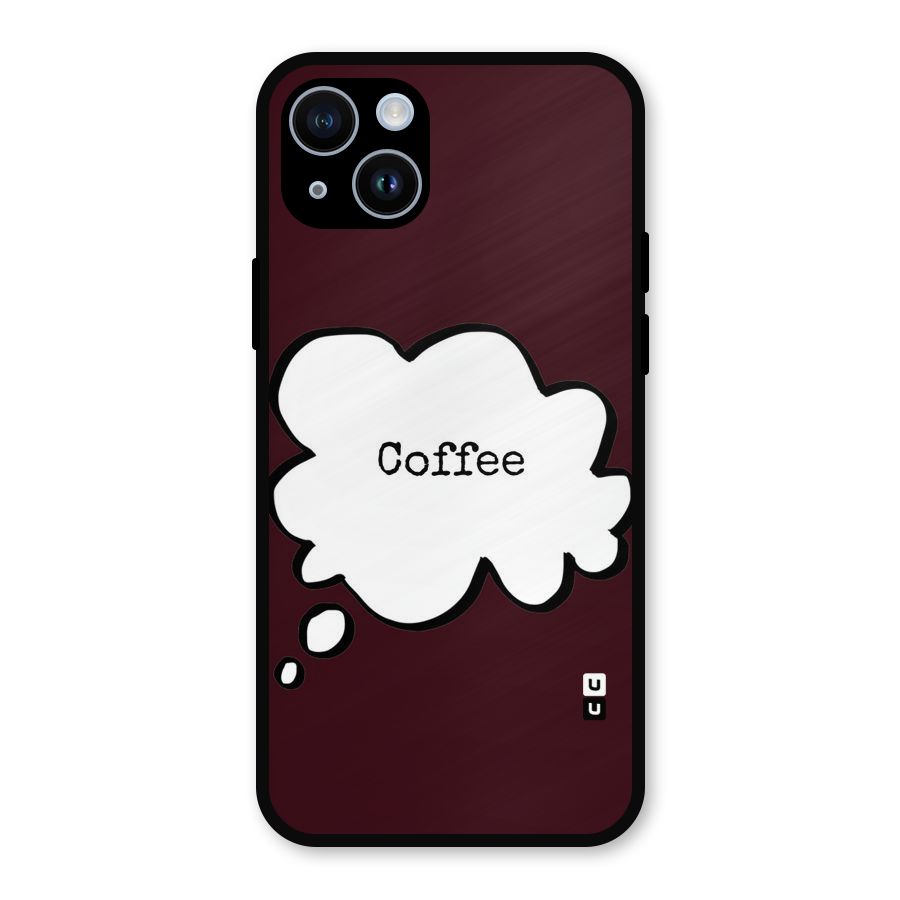 Coffee Bubble Metal Back Case for iPhone 14