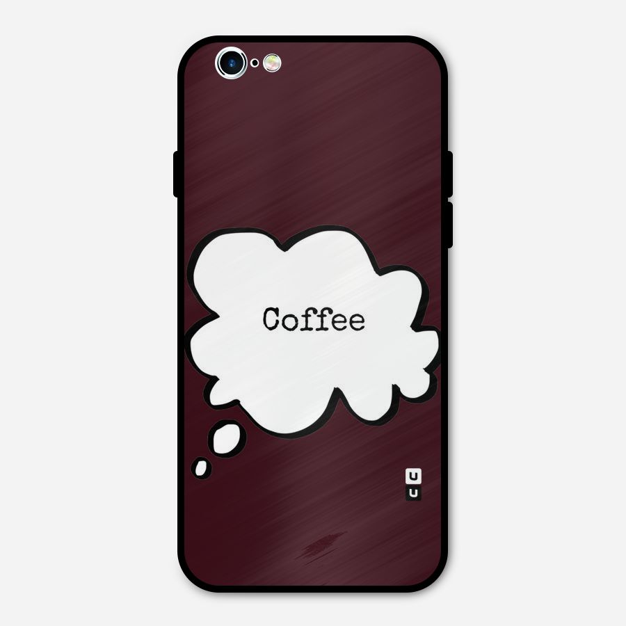 Coffee Bubble Metal Back Case for iPhone 6 6s