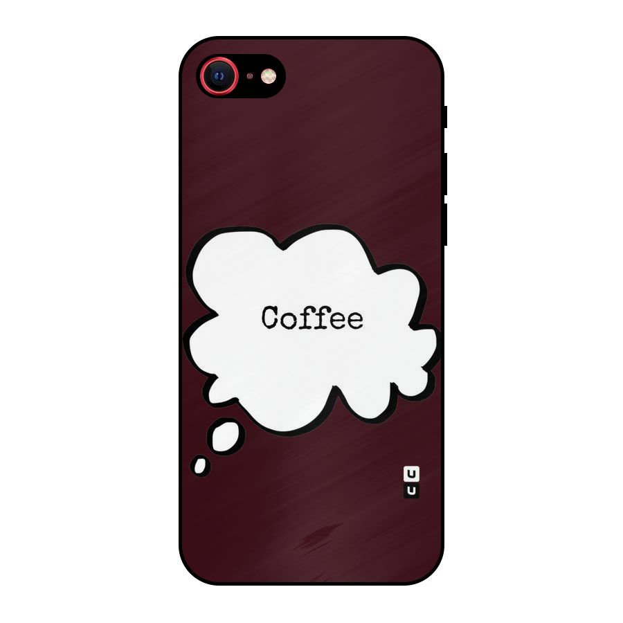 Coffee Bubble Metal Back Case for iPhone 8