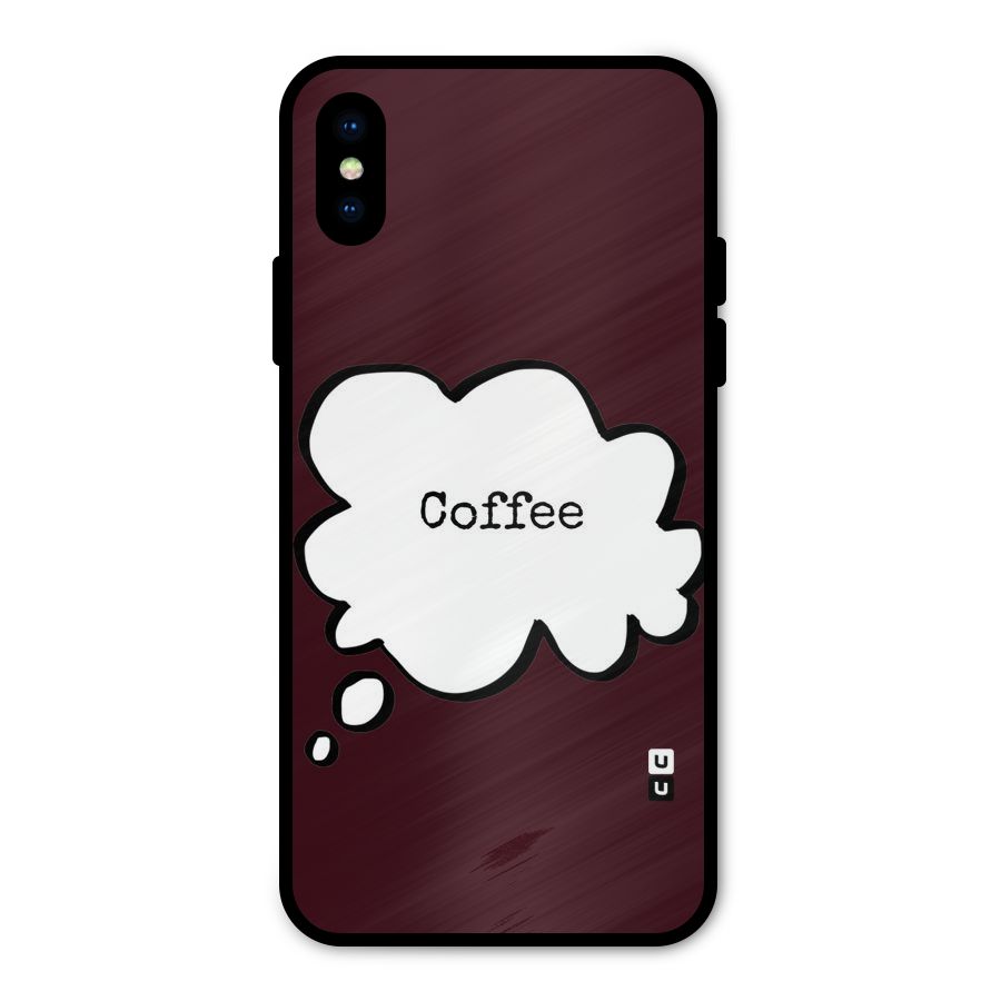 Coffee Bubble Metal Back Case for iPhone X