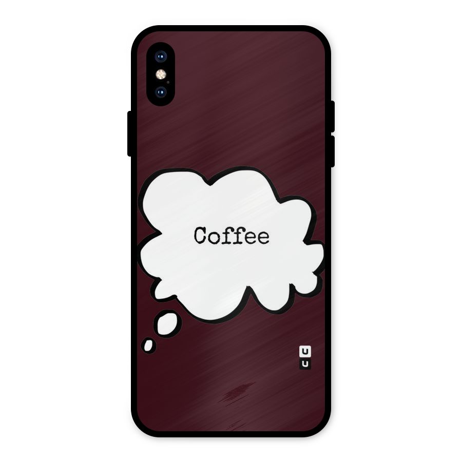 Coffee Bubble Metal Back Case for iPhone XS Max