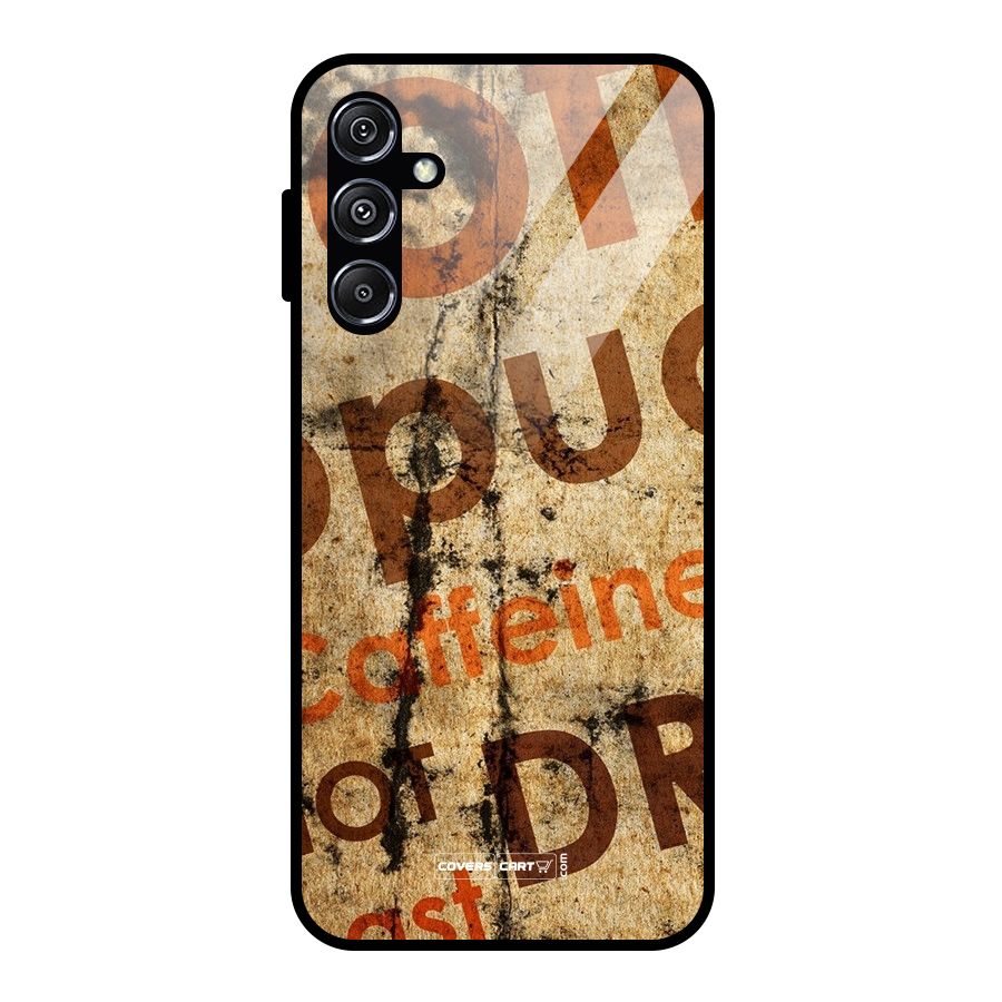 Coffee Caffeine Glass Back Case for Galaxy M34 5G