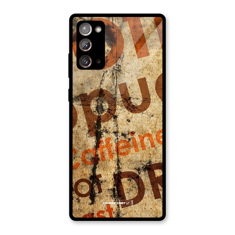 Coffee Caffeine Glass Back Case for Galaxy Note 20