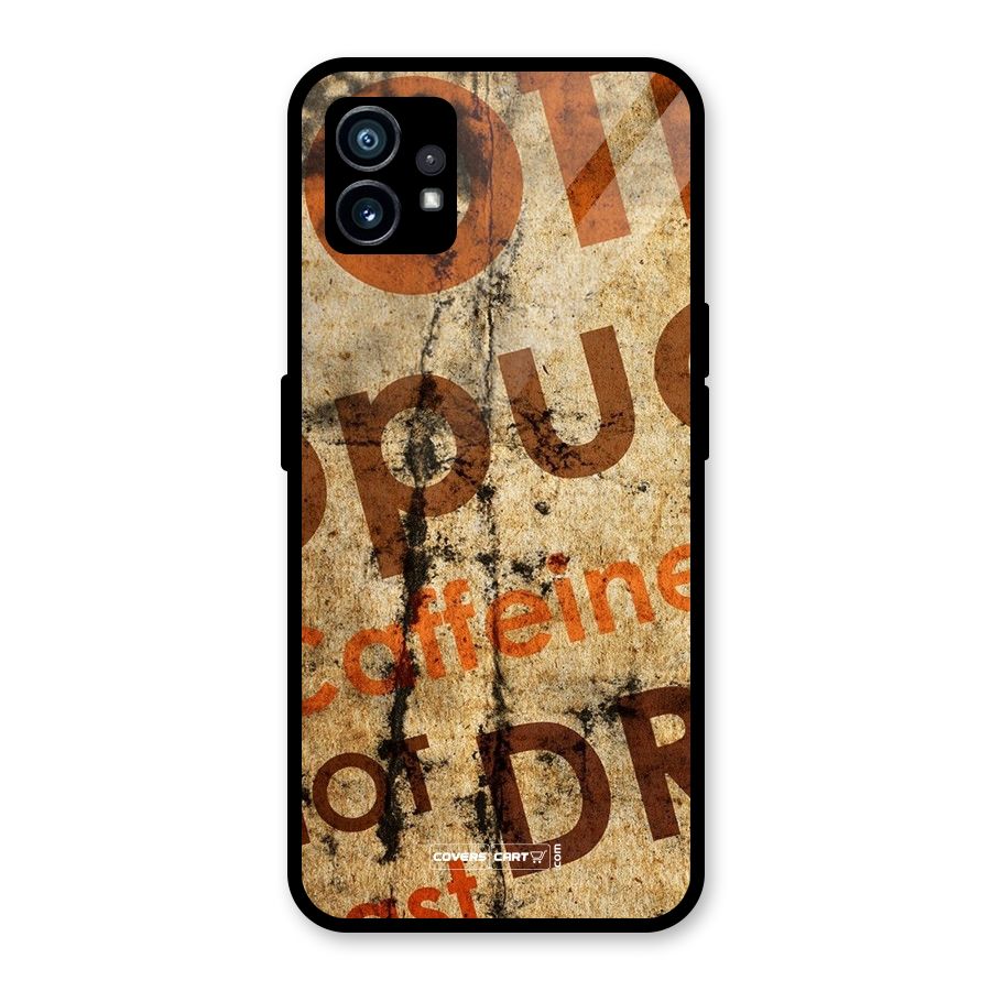 Coffee Caffeine Glass Back Case for Nothing Phone 1
