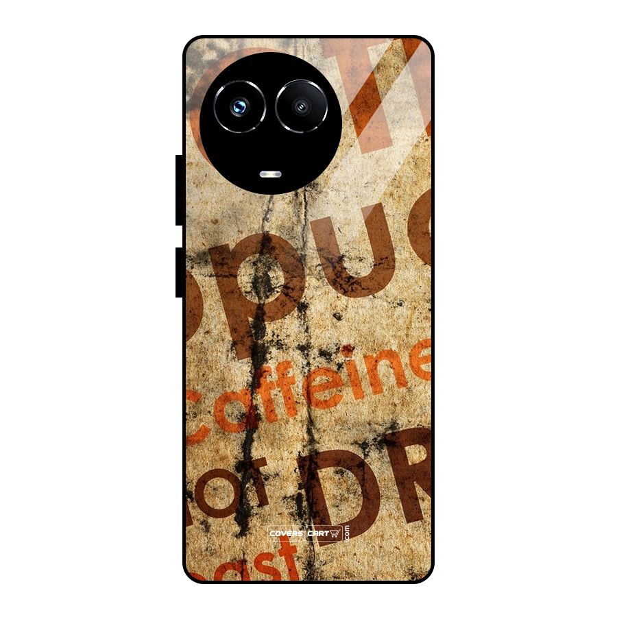 Coffee Caffeine Glass Back Case for Realme Narzo 60X