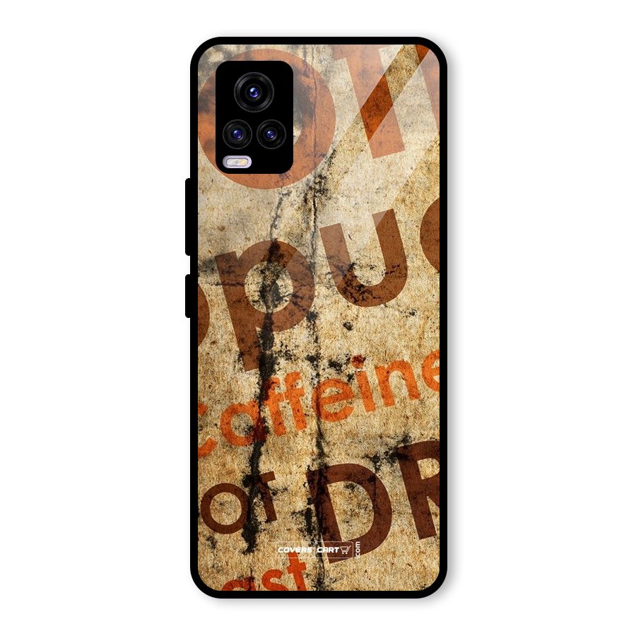 Coffee Caffeine Glass Back Case for Vivo V20 2021