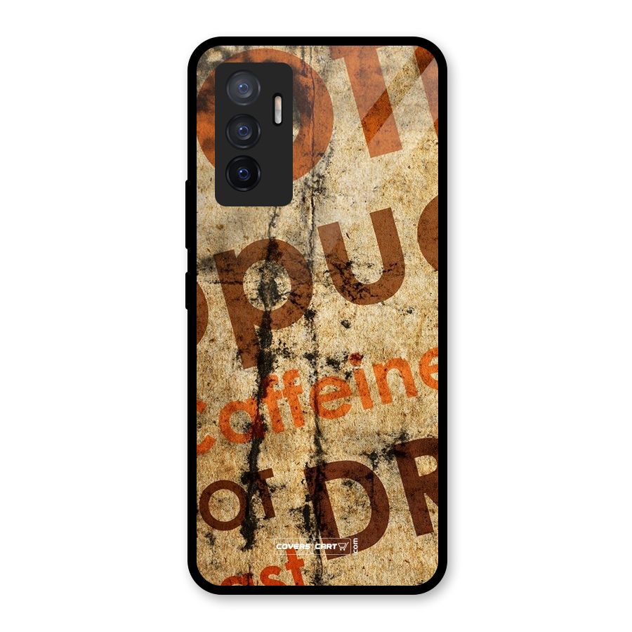 Coffee Caffeine Glass Back Case for Vivo V23e