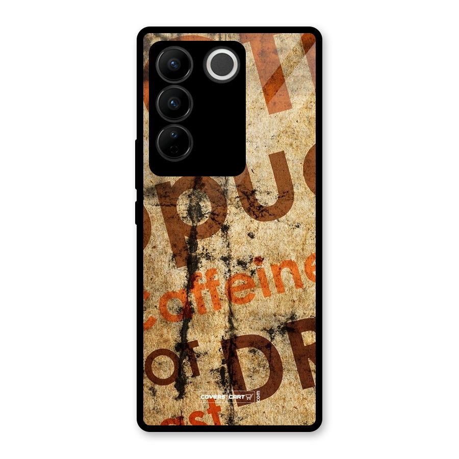 Coffee Caffeine Glass Back Case for Vivo V27