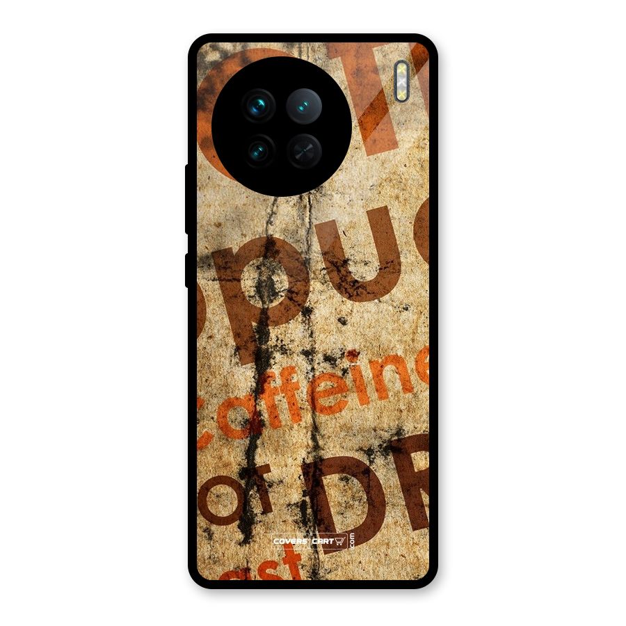Coffee Caffeine Glass Back Case for Vivo X90