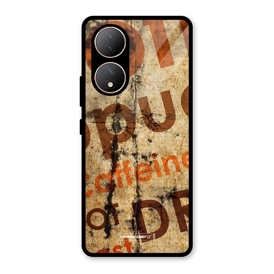 Coffee Caffeine Glass Back Case for Vivo Y100A