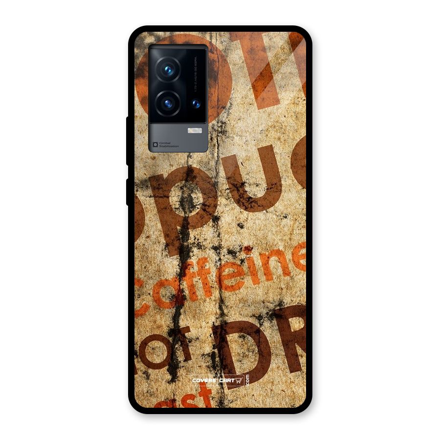 Coffee Caffeine Glass Back Case for iQOO 9 5G