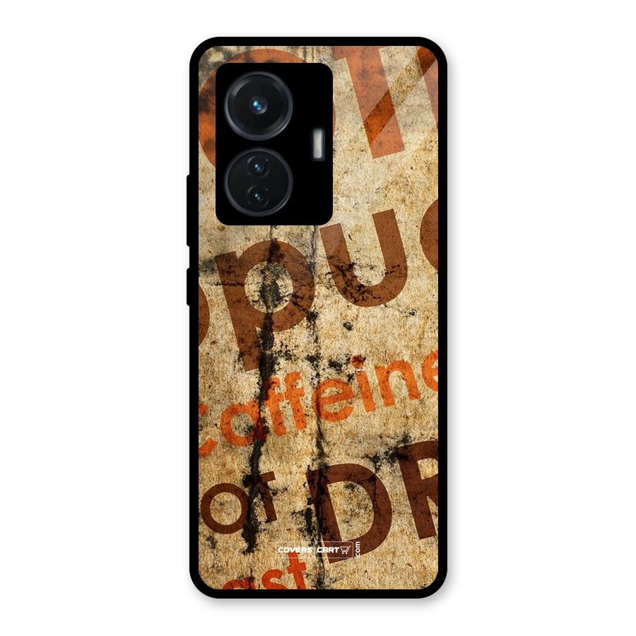 Coffee Caffeine Glass Back Case for iQOO Z6 44W