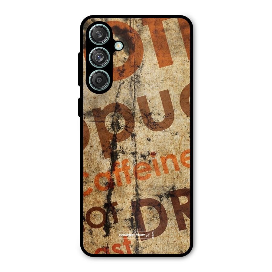 Coffee Caffeine Metal Back Case for Galaxy M55 5G