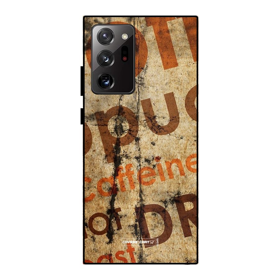 Coffee Caffeine Metal Back Case for Galaxy Note 20 Ultra
