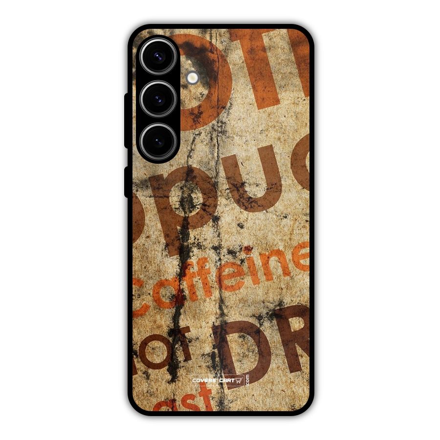 Coffee Caffeine Metal Back Case for Galaxy S24 Plus