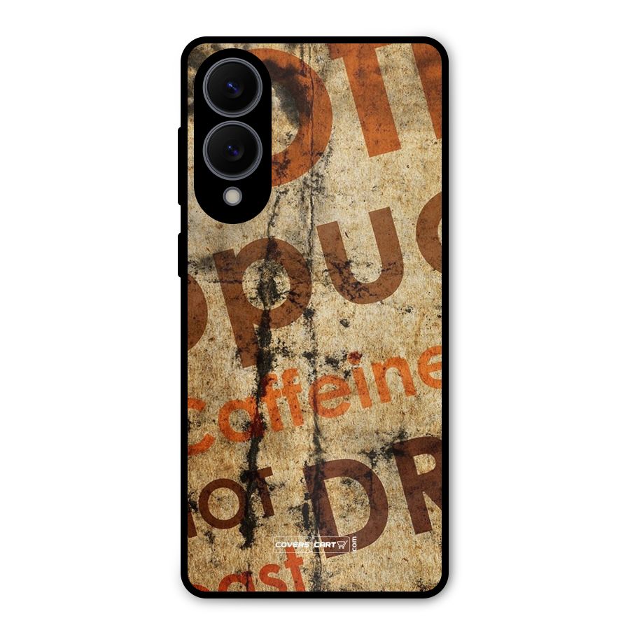 Coffee Caffeine Metal Back Case for Galaxy S25 Edge