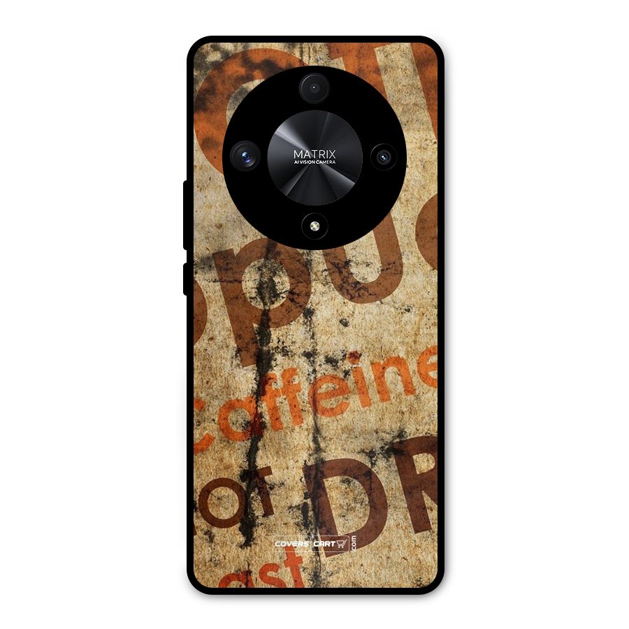 Coffee Caffeine Metal Back Case for Honor X9b