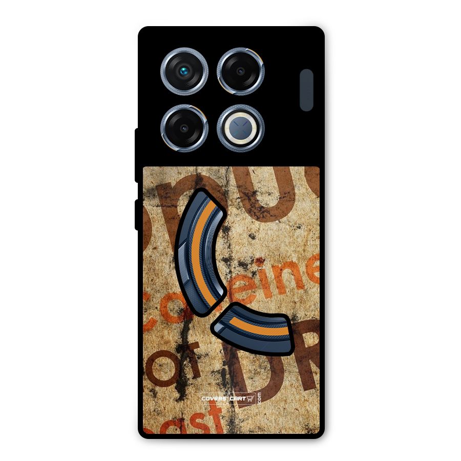 Coffee Caffeine Metal Back Case for Infinix GT 20 Pro