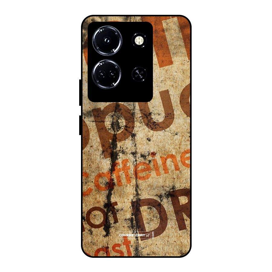 Coffee Caffeine Metal Back Case for Infinix Note 30 5G