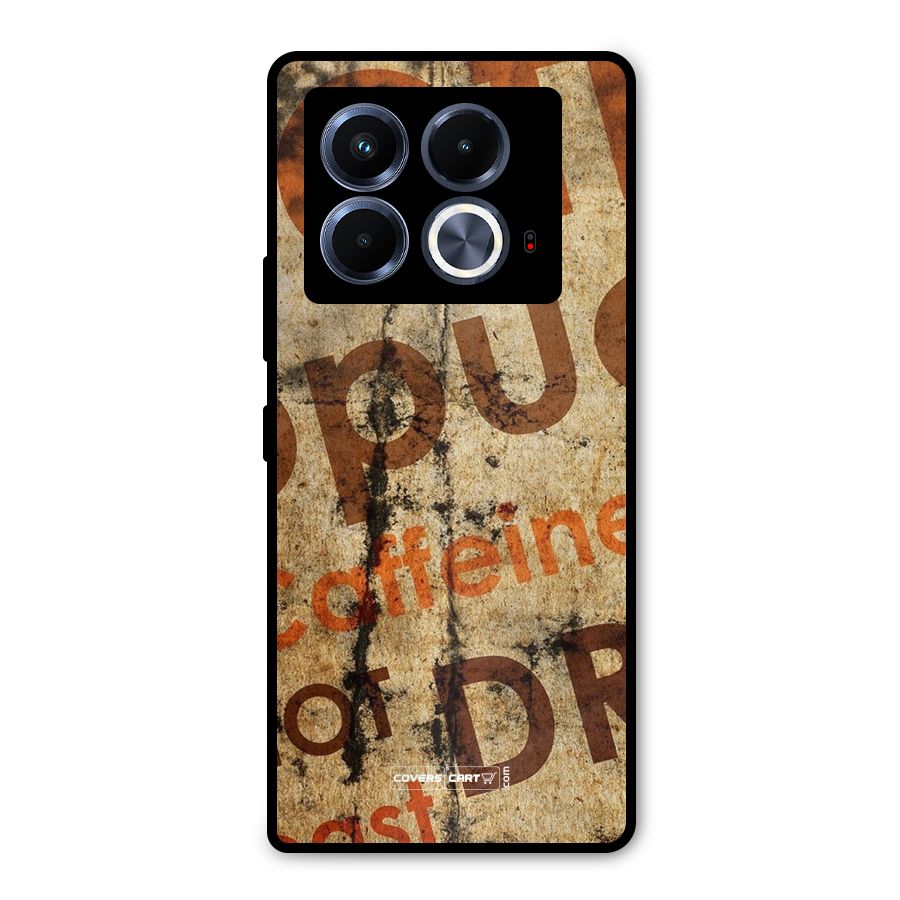 Coffee Caffeine Metal Back Case for Infinix Note 40 5G
