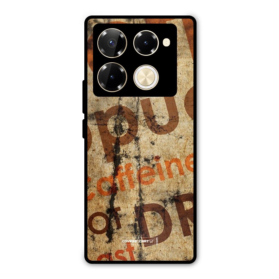 Coffee Caffeine Metal Back Case for Infinix Note 40 Pro Plus