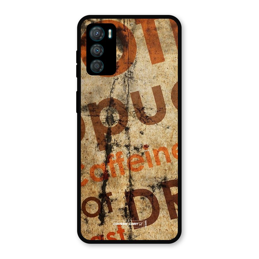 Coffee Caffeine Metal Back Case for Moto G42