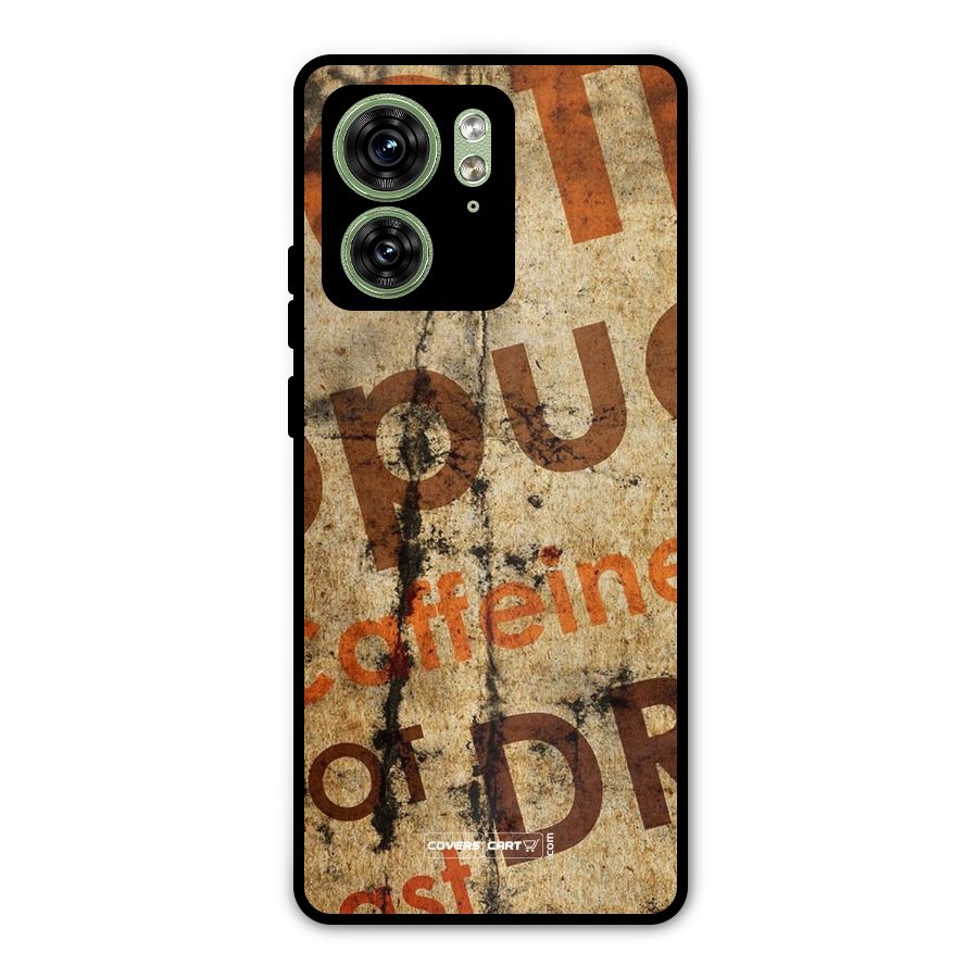 Coffee Caffeine Metal Back Case for Motorola Edge 40 5G