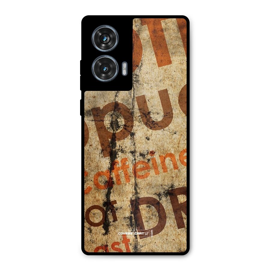 Coffee Caffeine Metal Back Case for Motorola Edge 50 Fusion