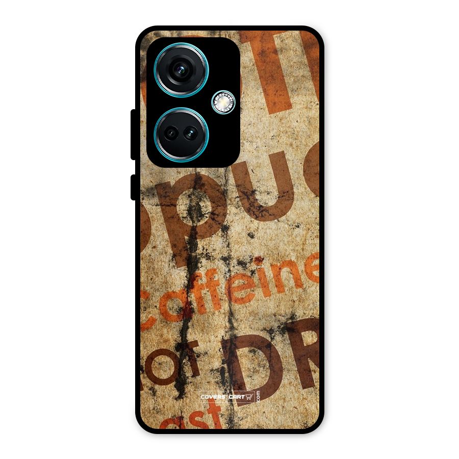 Coffee Caffeine Metal Back Case for OnePlus Nord CE 3 5G